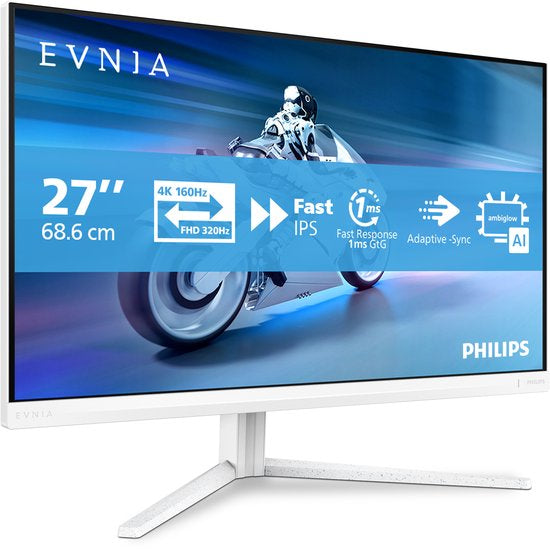 Philips Evnia 27M2N5901A - 4K Next Gen Dual-Mode Gaming Monitor - AI Ambiglow - 160hz - 320hz - USB-C 65w - 27 inch