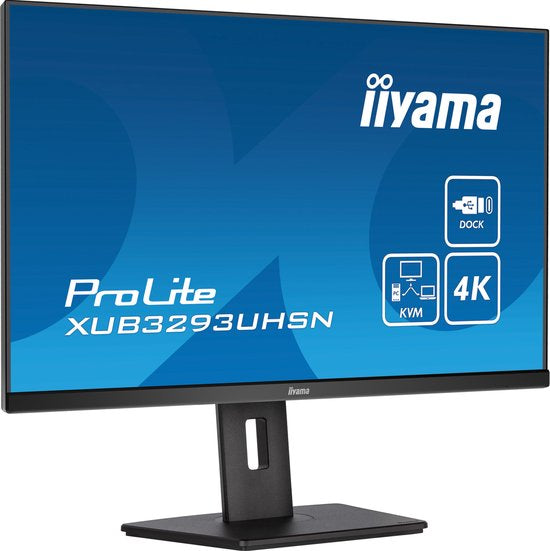 iiyama ProLite XUB3293UHSN-B5 - 32 inch - 4K - IPS - USB-Hub (2x) - Verstelbaar - USB-C Dock