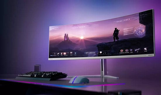 Philips Evnia 49M2C8900L - Ultrawide QD-OLED Curved Gaming Monitor - Ambiglow - KVM - USB-C 90w - 144hz - 49 inch