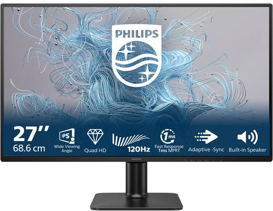 Philips 27E2N2500 - QHD IPS Monitor - 120hz - Allround Monitor - EasyRead Modus - 1ms - 27 inch