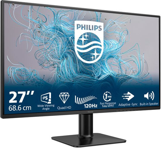 Philips 27E2N2500 - QHD IPS Monitor - 120hz - Allround Monitor - EasyRead Modus - 1ms - 27 inch