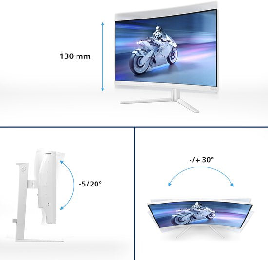 Philips Evnia 5000 27M2C5501 - Curved QHD Gaming Monitor - Ambiglow - 180hz - 27 inch