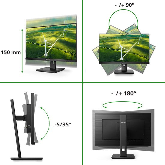 Philips Monitor B-Line 272B1G - Full HD IPS Monitor - Powersensor - Energiezuinig - 75 Hz - 27 inch