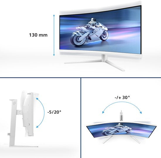 Philips Evnia 34M2C5501A - QHD Curved Ultrawide Gaming Monitor - Ambiglow - 180Hz - 34 inch
