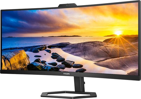 Philips 34E1C5600HE - QHD Curved Ultrawide Monitor - Webcam - Windows Hello - USB-C 65w - USB hub - 34 inch