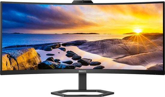 Philips 34E1C5600HE - QHD Curved Ultrawide Monitor - Webcam - Windows Hello - USB-C 65w - USB hub - 34 inch