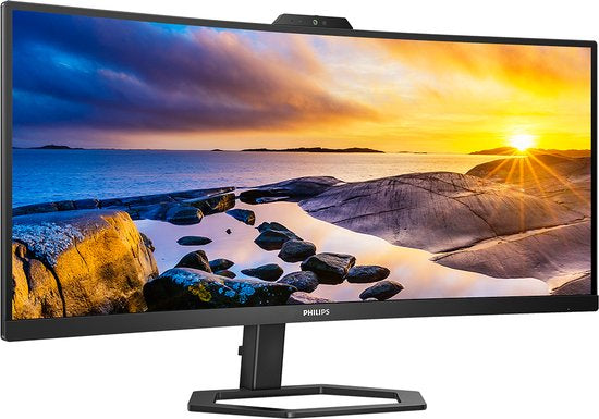 Philips 34E1C5600HE - QHD Curved Ultrawide Monitor - Webcam - Windows Hello - USB-C 65w - USB hub - 34 inch
