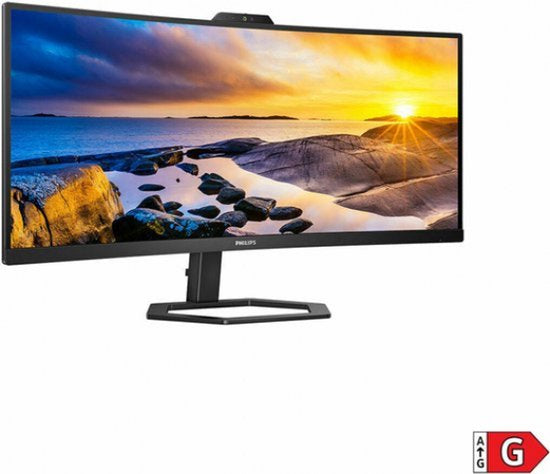 Philips 34E1C5600HE - QHD Curved Ultrawide Monitor - Webcam - Windows Hello - USB-C 65w - USB hub - 34 inch