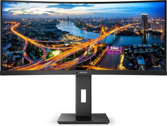 Philips 346B1C - QHD Ultrawide Monitor - USB-C 90W - KVM-Switch - RJ45 - Powersensor - Lichtsensor - 34 Inch - 100hz