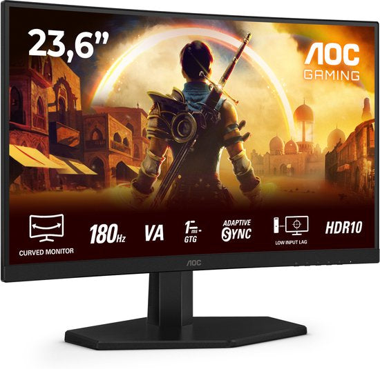 AOC G4 C24G42E - Full HD Curved Gaming Monitor - 180hz - 0.5 ms - 24 inch