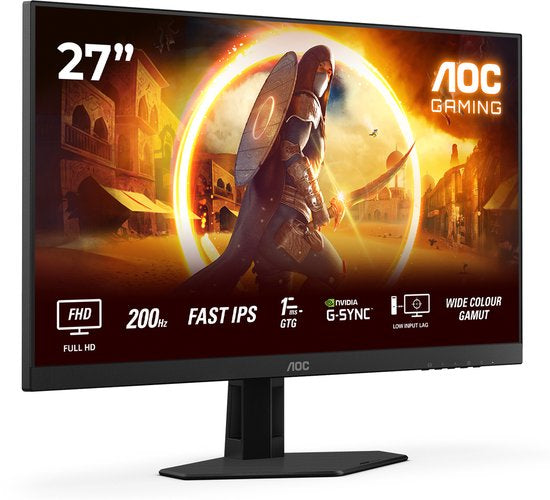 AOC G4 27G4HRE - Full HD IPS Gaming Monitor - G-Sync compatible - 200hz - Speakers - 27 inch