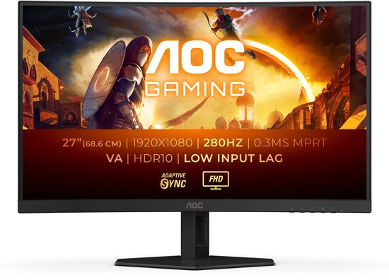 AOC C27G4ZXE – 27 inch Full HD Curved Gaming Monitor (280 Hz, 0.3 ms)