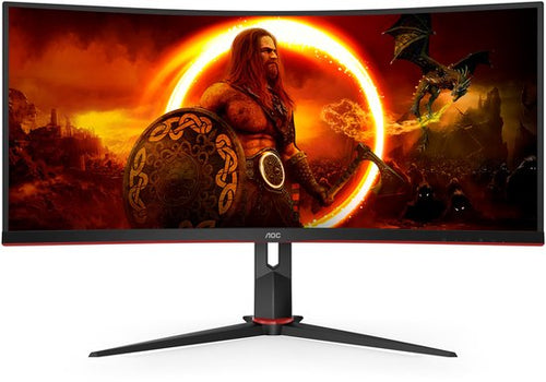 AOC CU34G2XP - Curved Ultrawide Gaming Monitor - HDR400 - USB-hub - 180hz - 34 inch