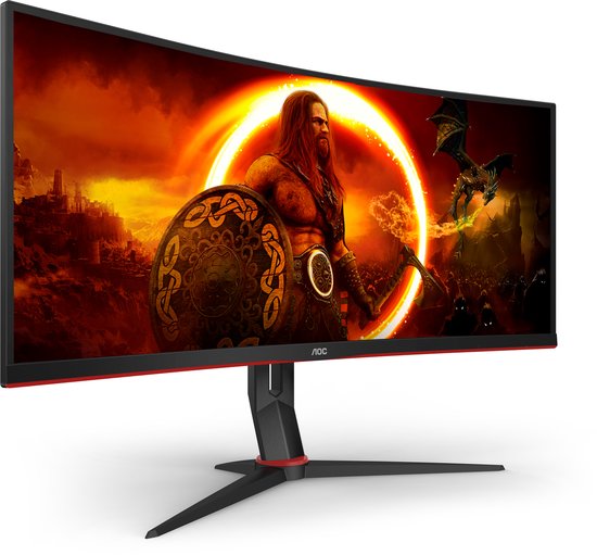AOC CU34G2XP - Curved Ultrawide Gaming Monitor - HDR400 - USB-hub - 180hz - 34 inch