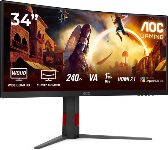 AOC G4 CU34G4Z - Ultrawide QHD Gaming Monitor - 34 inch - 240hz