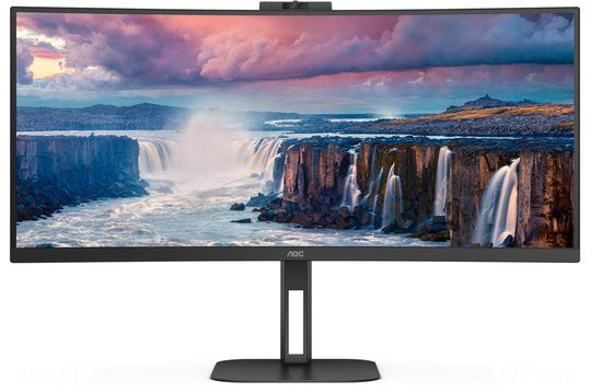 AOC V5 CU34V5CW - QHD Curved Ultrawide Monitor - USB-C - 65w - Webcam - 34 inch