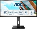 AOC CU34P2A - QHD Curved Ultrawide Monitor - 34 Inch