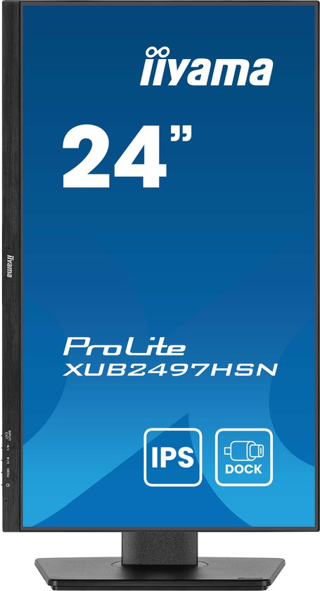 iiyama ProLite XUB2497HSN-B2 - 24 inch - Full HD - IPS - USB-Hub (5x) - USB-C Dock