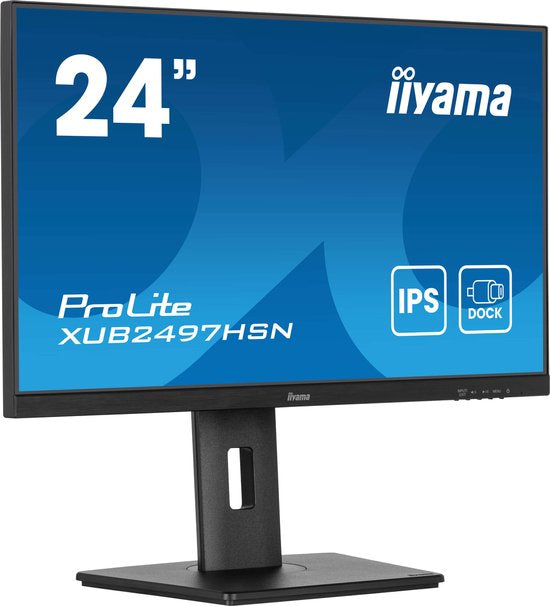 iiyama ProLite XUB2497HSN-B2 - 24 inch - Full HD - IPS - USB-Hub (5x) - USB-C Dock