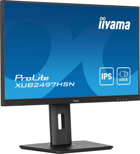 iiyama ProLite XUB2497HSN-B2 - 24 inch - Full HD - IPS - USB-Hub (5x) - USB-C Dock