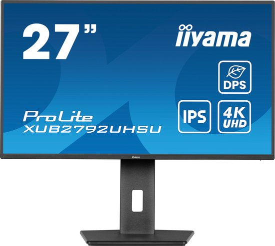 iiyama ProLite XUB2792UHSU-B6 - 27 inch - 4K - IPS - USB-Hub (3x) - Verstelbaar
