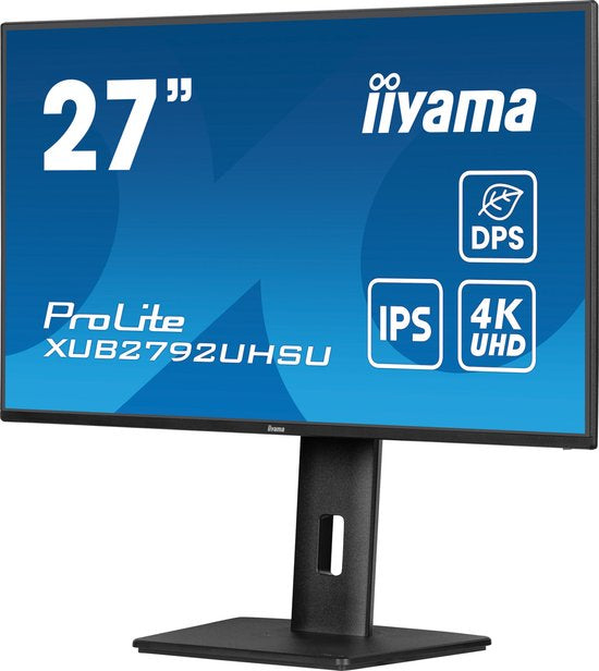 iiyama ProLite XUB2792UHSU-B6 - 27 inch - 4K - IPS - USB-Hub (3x) - Verstelbaar