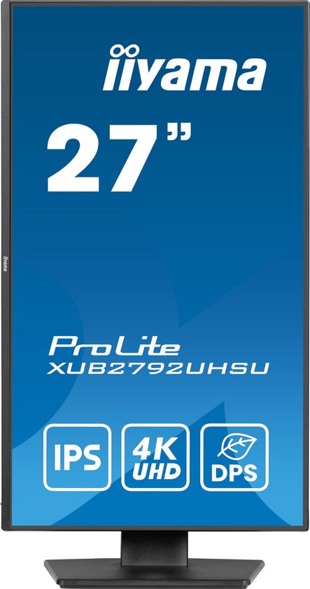 iiyama ProLite XUB2792UHSU-B6 - 27 inch - 4K - IPS - USB-Hub (3x) - Verstelbaar