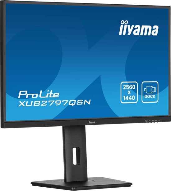 iiyama ProLite XUB2797QSN-B2 - 27 inch - QHD - IPS - USB-Hub (4x) - Verstelbaar - USB-C Dock