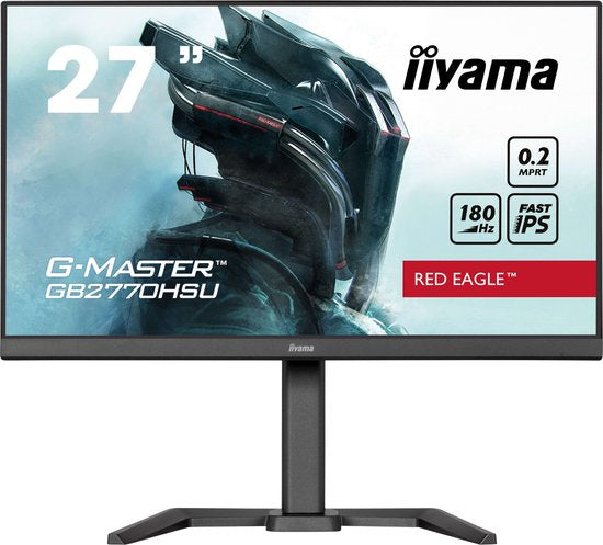 iiyama G-Master GB2770HSU-B6 Red Eagle - 27 inch - Full HD - IPS - 180 Hz - Verstelbaar