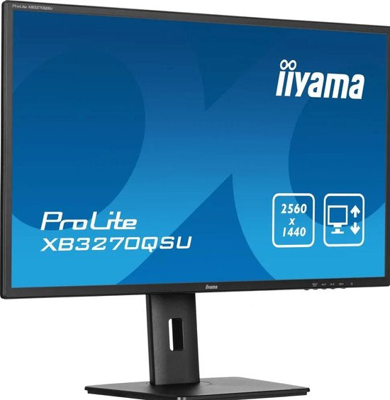 iiyama ProLite XB3270QSU‑B1 – 32 inch QHD IPS Monitor met USB‑Hub