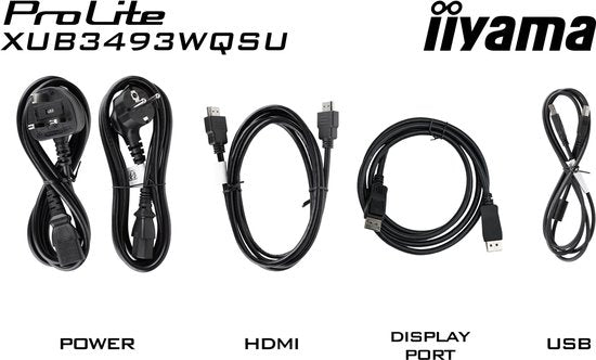 iiyama ProLite XUB3493WQSU-B6 - 34 inch - WQHD - IPS - USB-Hub (4x) - Verstelbaar